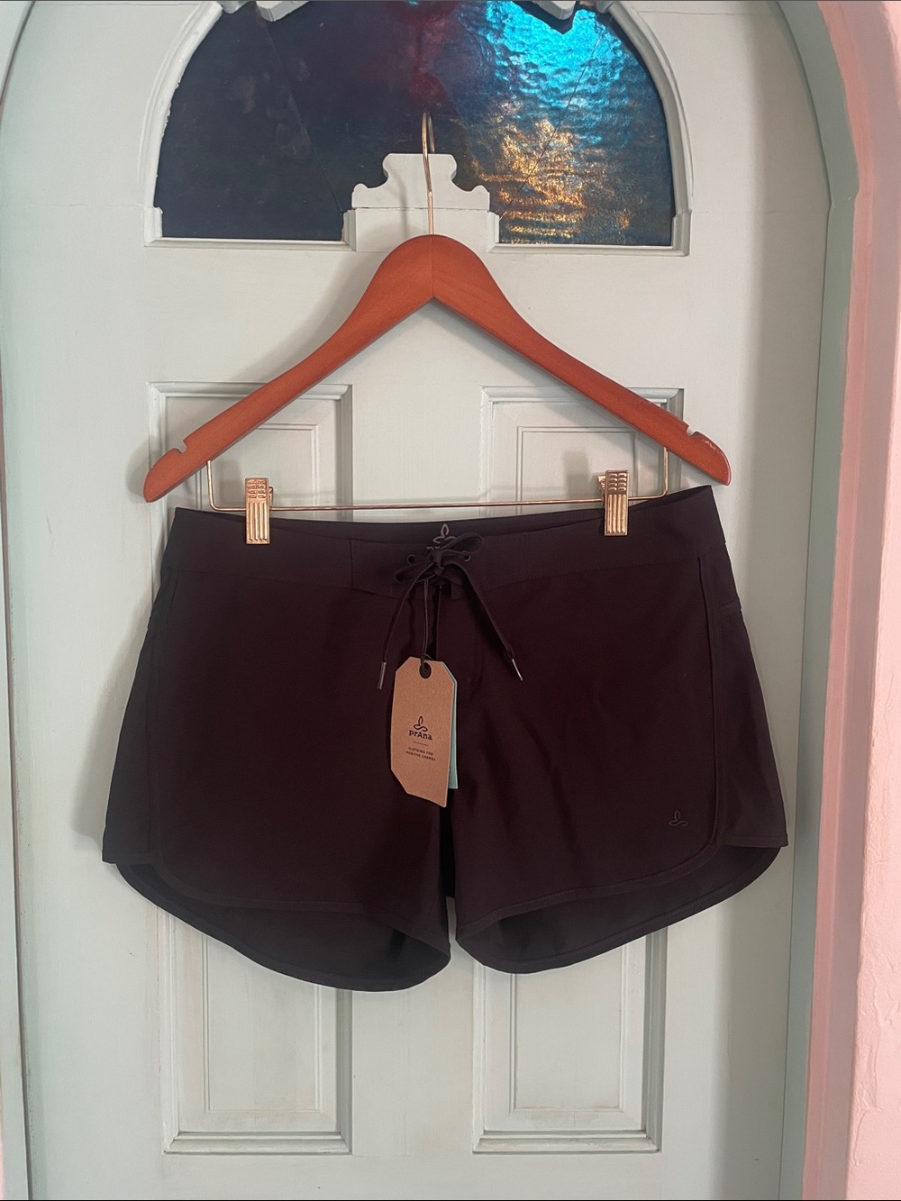 Prana Women's Black Athletic Lace-Up Shorts